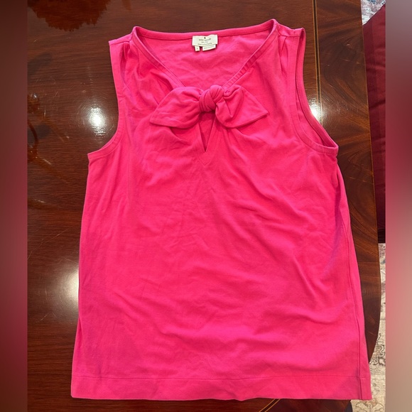 Adorable EUC bow tie front Kate Spade pink top - Picture 1 of 3